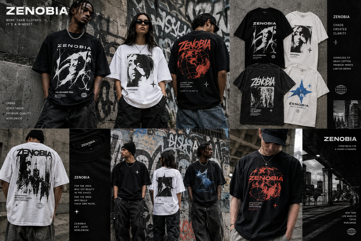 Alt text​Graphic T-Shirt Collections - ZENOBIA