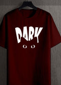 Dark Graphic Print Round Neck Cotten Tshirt